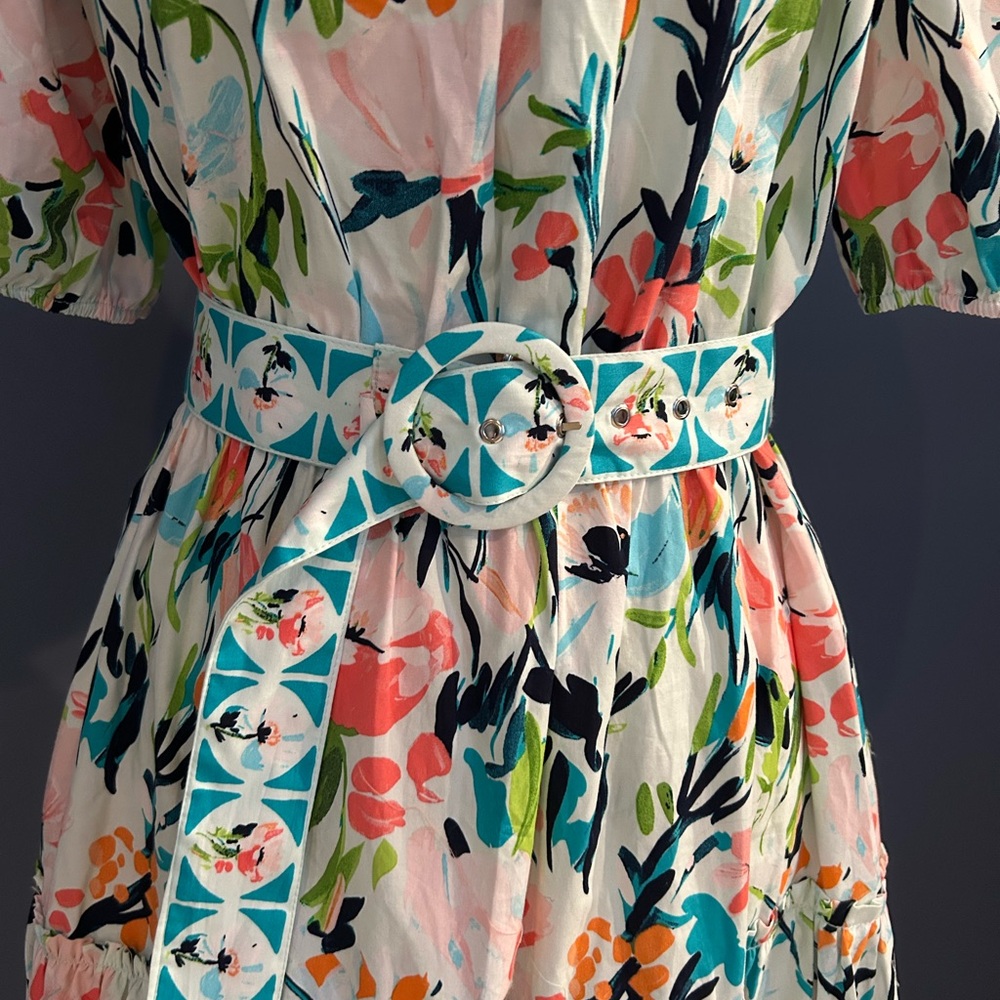 Crown & Ivy Multicolor Floral Maxi Dress Size Large - Picture 3 of 7